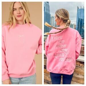 Altard State Embroidered Bow I Hope You Know How Loved You Are Sweatshirt Medium